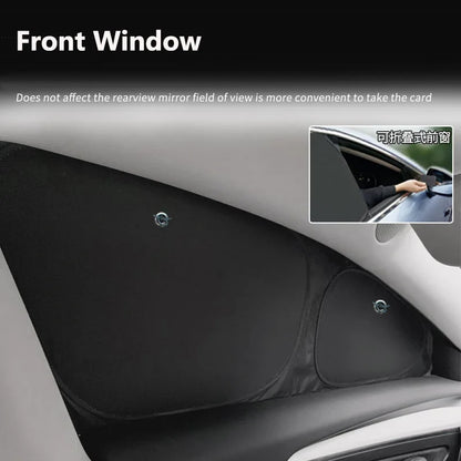 Sun Shades for Tesla Model 3 and Model Y 2021-2026 (Highland, Juniper), Side Window Shades with Suction Cups, Windshield and Full Sets