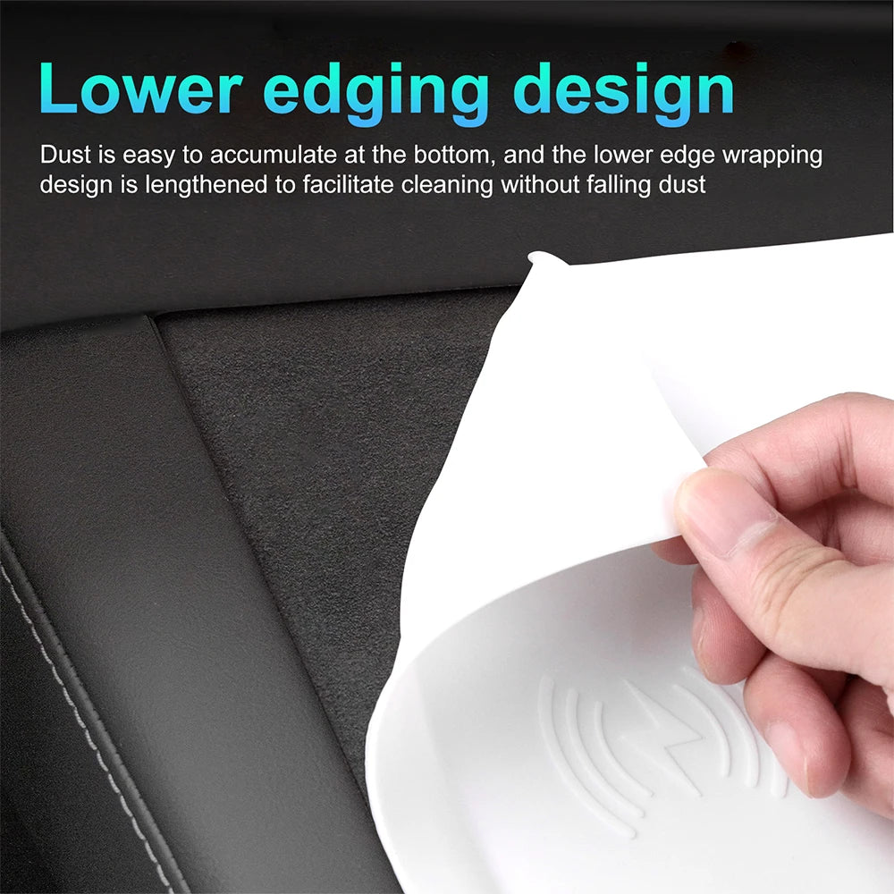 Silicone Charging Pad Mat for Tesla Model 3 Highland 2024-2026 and Model Y Juniper 2025-2026, 9.1 x 7.1 in Non-Slip Mat, 3 Colors