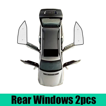 Full Coverage Privacy Sun Shades for Toyota Camry 2025-2026 (XV80), Silver and Black PVC Window Shades, All Windows or Partial Sets