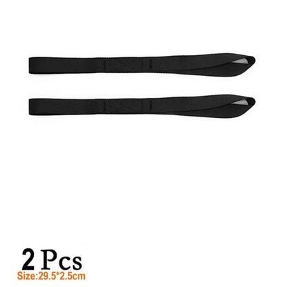 Two black soft loop straps