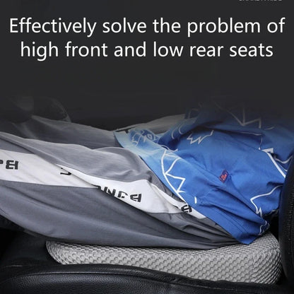 Car Seat Height Booster Cushion, Thick Memory Foam Wedge Pad with Anti-Slip Base, Levels Sloped Seats, Black or Beige