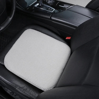 Car Seat Height Booster Cushion, Thick Memory Foam Wedge Pad with Anti-Slip Base, Levels Sloped Seats, Black or Beige
