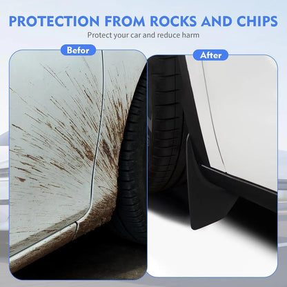 TPE Mud Flaps for Tesla Model Y 2020-2024, Juniper 2025-2026 and 6-Seat Model Y L, Plus Model 3 2019-2023 and Highland 2024-2025