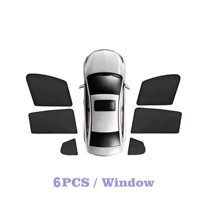 Mesh Sun Shades for Hyundai Tucson 2022-2025 (NX4), Windshield and Side Window Privacy Covers, Single Pieces to 7-Piece Set