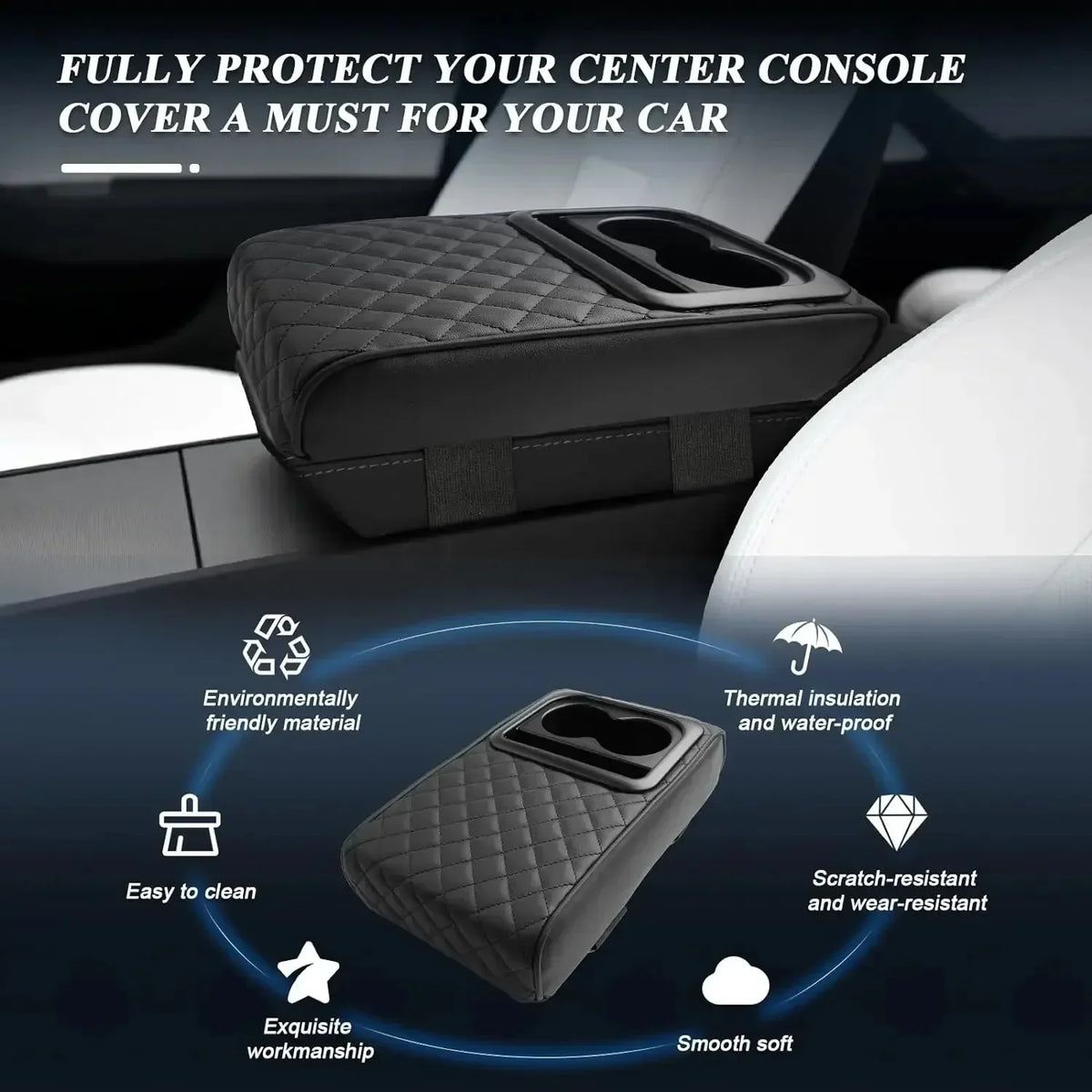 Armrest cushion with cup holders — photo 4