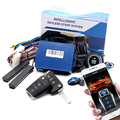Car Alarm with Remote Start, Keyless Entry and Push Button Start, App Control on Some Models, Professional Installation Required