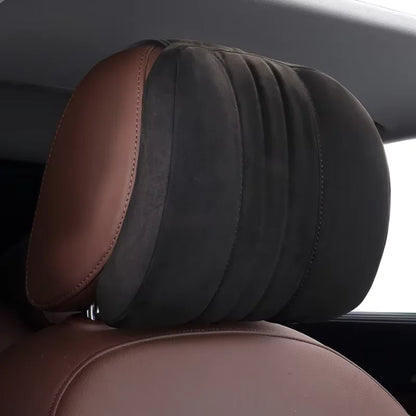 Memory Foam Car Neck Pillow with Washable Pillow Case, Neck Support for Driving and Travel, Black or Gray