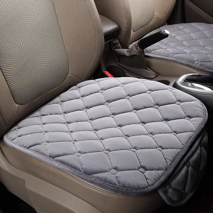 Plush Winter Car Seat Pads, Warm Non-Slip Cushions for Front and Rear Seats, Single Pad or 3 Piece Set, 4 Colors