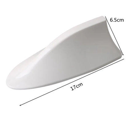 Universal Shark Fin Roof Antenna with Built-In AM/FM Cable, No Drilling Install, Carbon Fiber Look and Solid Colors