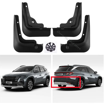 Mud Flaps for Hyundai Tucson 2022-2026 (NX4), TPE Splash Guards in 3 Versions: 2022-2024, 2025-2026 or N Line