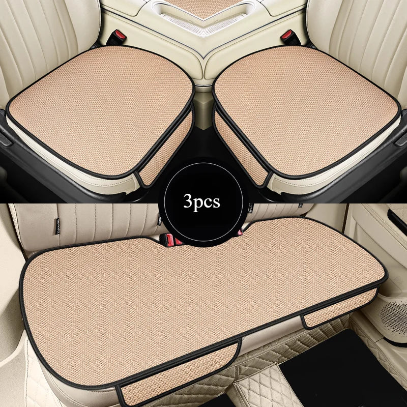 Beige 3-piece seat cushion set