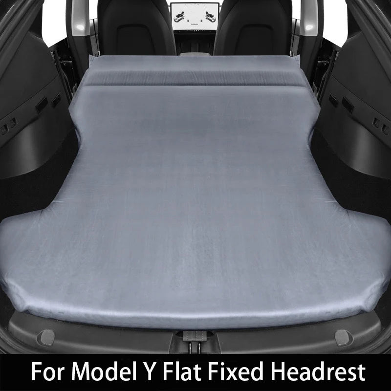 Model Y air mattress with flat fixed headrest