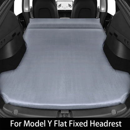 Model Y air mattress with flat fixed headrest