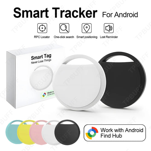 Bluetooth Item Tracker Tag for Android, Works with the Find Hub App, Built-In Speaker, Keychain Tag for Keys, Bags and Luggage, 5 Colors