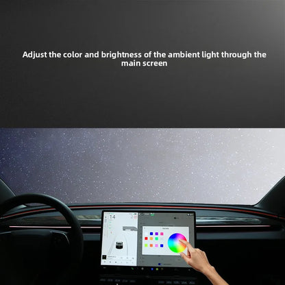 Air Vent Ambient Light with Blind-Spot Indicator for Tesla Model 3 and Model Y 2017-2024, Model 3 Highland and Model Y Juniper, USB Powered