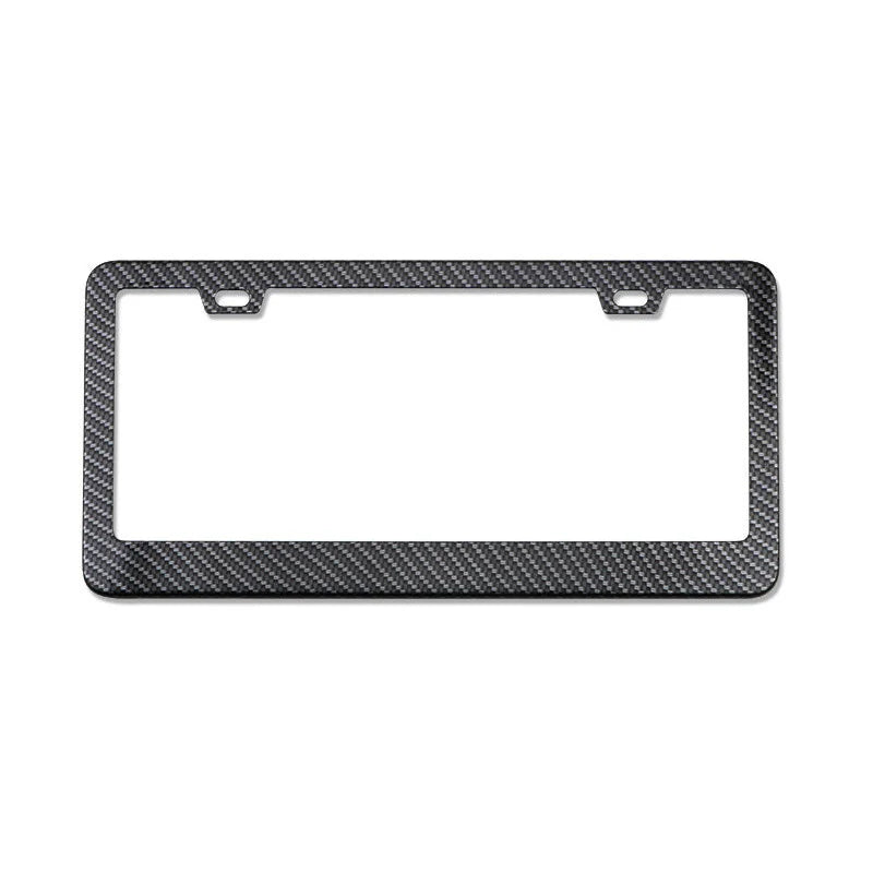 Carbon fiber pattern metal license plate frame