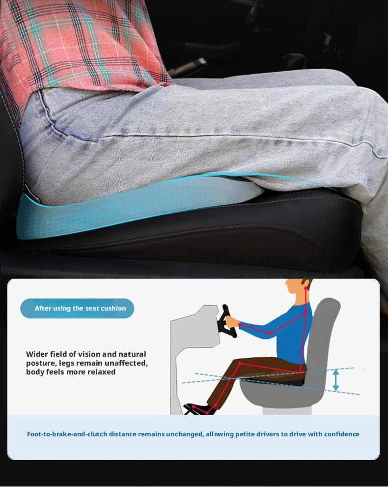 Coccyx Support Seat Cushion, Contoured Foam with Removable Washable Cover, 17.7 x 13.8 in, for Car Seats and Office Chairs
