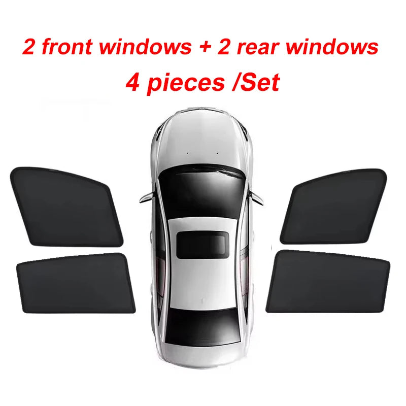 Magnetic Mesh Sun Shades for Honda CR-V 2023-2025 (6th Gen), Black Side and Rear Window Shades, Single Pieces to 7-Piece Set