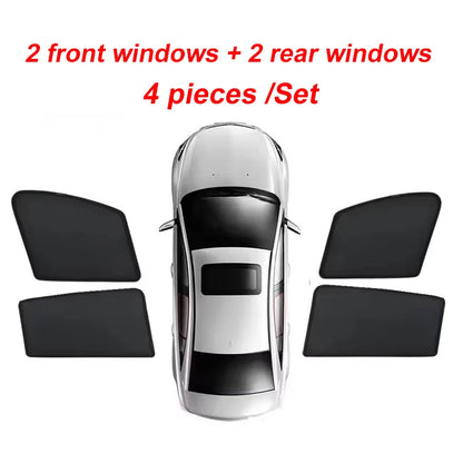 Magnetic Mesh Sun Shades for Honda CR-V 2023-2025 (6th Gen), Black Side and Rear Window Shades, Single Pieces to 7-Piece Set