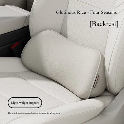 Memory Foam Lumbar Pillow for Car Seats, Curved Lower Back Support with Anti-Slip Design, for Driving and Office Chairs, 6 Colors