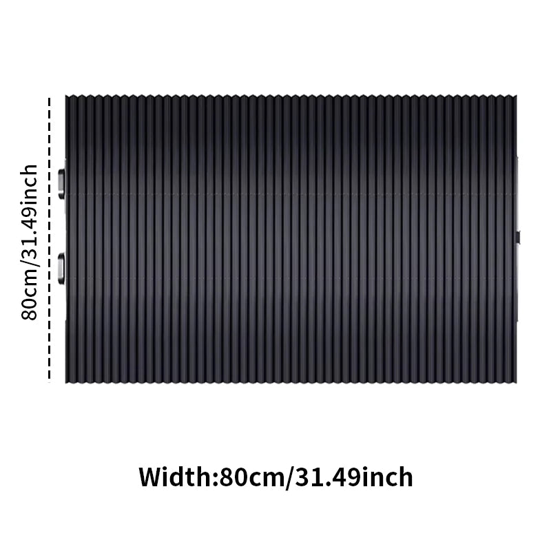 Retractable pleated sun shade, 31.5 in (80 cm) size