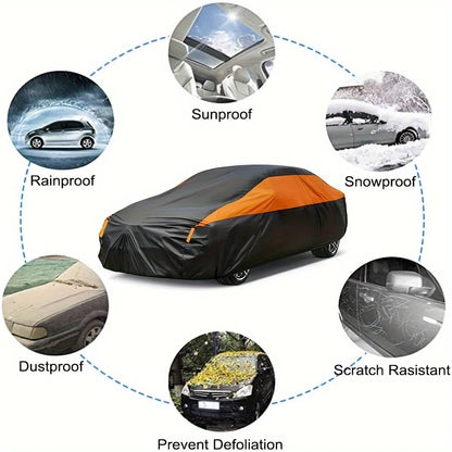 Universal Waterproof Car Cover — All-Weather UV & Rain Protection for Sedan/SUV