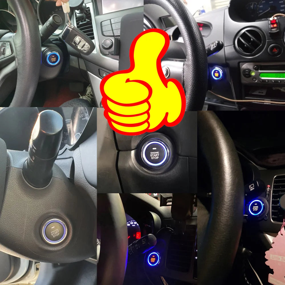 Car Alarm with Remote Start, Keyless Entry and Push Button Start, App Control on Some Models, Professional Installation Required