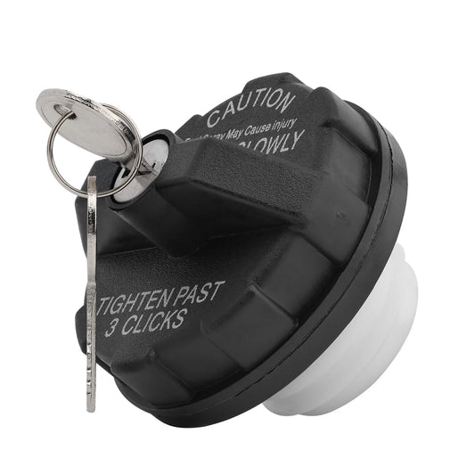 Locking Gas Cap with Keys for Jeep Wrangler TJ and YJ, Cherokee and Grand Cherokee, Black Replacement Fuel Tank Cap