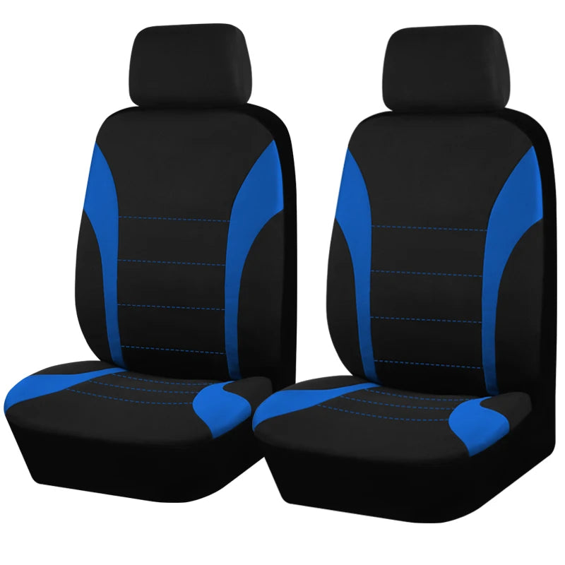 Universal Car Seat Covers, Padded Polyester, Front Pair or Full 5 Seat Set for Cars, SUVs and Trucks, 7 Colors