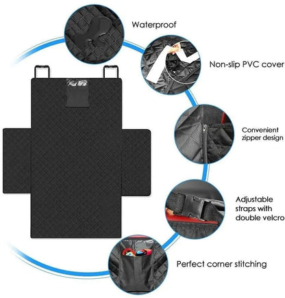 Waterproof Dog Cargo Liner for SUV Trunks, Nonslip and Wear Resistant Trunk Protector with Adjustable Straps, Easy to Install