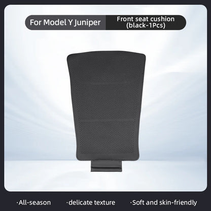 PU Leather Seat Cushions for Tesla Model Y Juniper and Model 3 Highland, Front or Rear Seat and Backrest Pads, Black or White