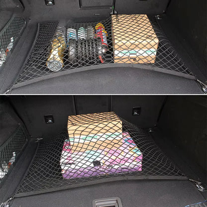 Elastic Nylon Cargo Net for Toyota RAV4 2019-2024 (XA50), Trunk Net with Hooks in 4 Sizes from 27.6 x 27.6 in to 47.2 x 27.6 in