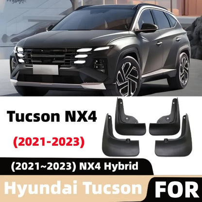 TPE Mud Flaps for Hyundai Tucson 2022-2023, Set of 4 Black Front and Rear Splash Guards with Screws