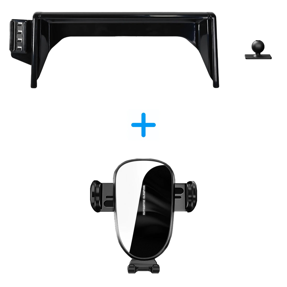 Screen Phone Mount for Toyota RAV4 2019-2023 (XA50) with 8-Inch Screen, Glass-Panel or Carbon-Look Holder, 15W Wireless Charger Option