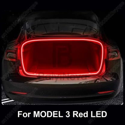 Trunk Light for Tesla Model 3 Highland 2024, LED Rear Trunk Ambient Light in Cool White, Warm White, Blue, Red or RGB