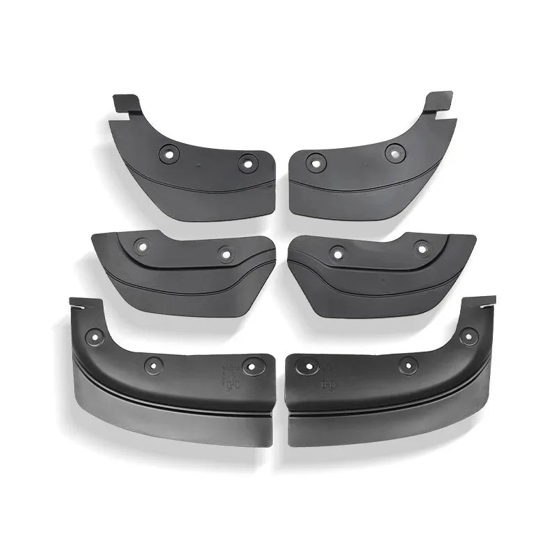 Hidden-Style TPE Mud Flaps for Tesla Model 3, Model 3 Highland, Model Y and Model Y Juniper 2025, 6-Piece or 4-Piece Set
