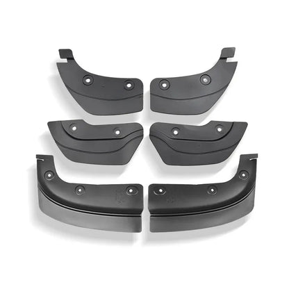 Hidden-Style TPE Mud Flaps for Tesla Model 3, Model 3 Highland, Model Y and Model Y Juniper 2025, 6-Piece or 4-Piece Set