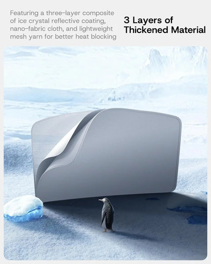 Glass Roof Sunshade for Tesla Model Y 2020-2024 and Juniper, Model 3 2017-2023 and Highland, Clip-On Shades in Black, White or Blue