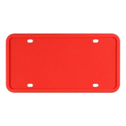 Red silicone license plate frame