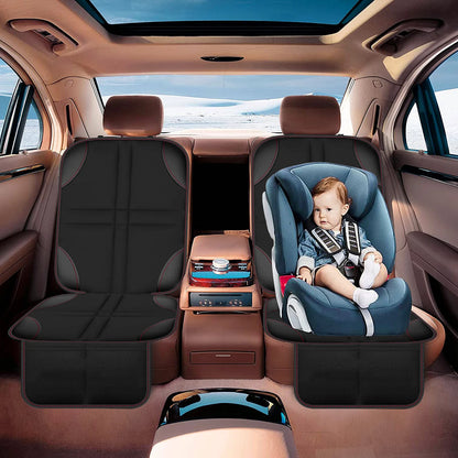 Car Seat Protector for Child Car Seats and Pets, Non-Slip 600D Oxford Back Seat Cover with Storage Pockets, 1 or 2 Pack