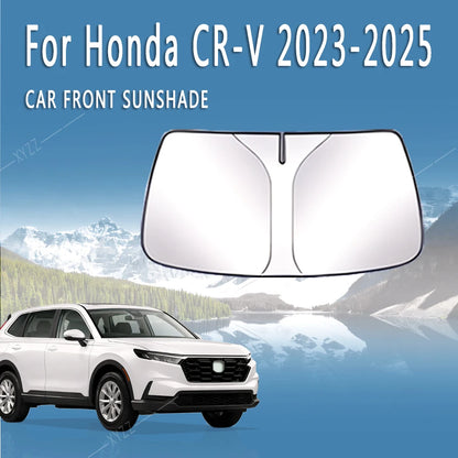 Windshield Sun Shade for Honda CR-V 2023-2025, Foldable Silver Front Window Shade for Heat Insulation and Sun Protection