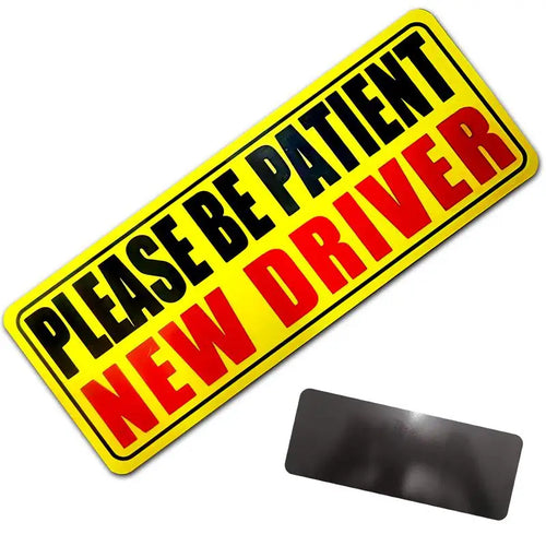 Please Be Patient Student Driver Magnet, Reflective Car Sign for New Drivers, Removable and Reusable, 3 Styles