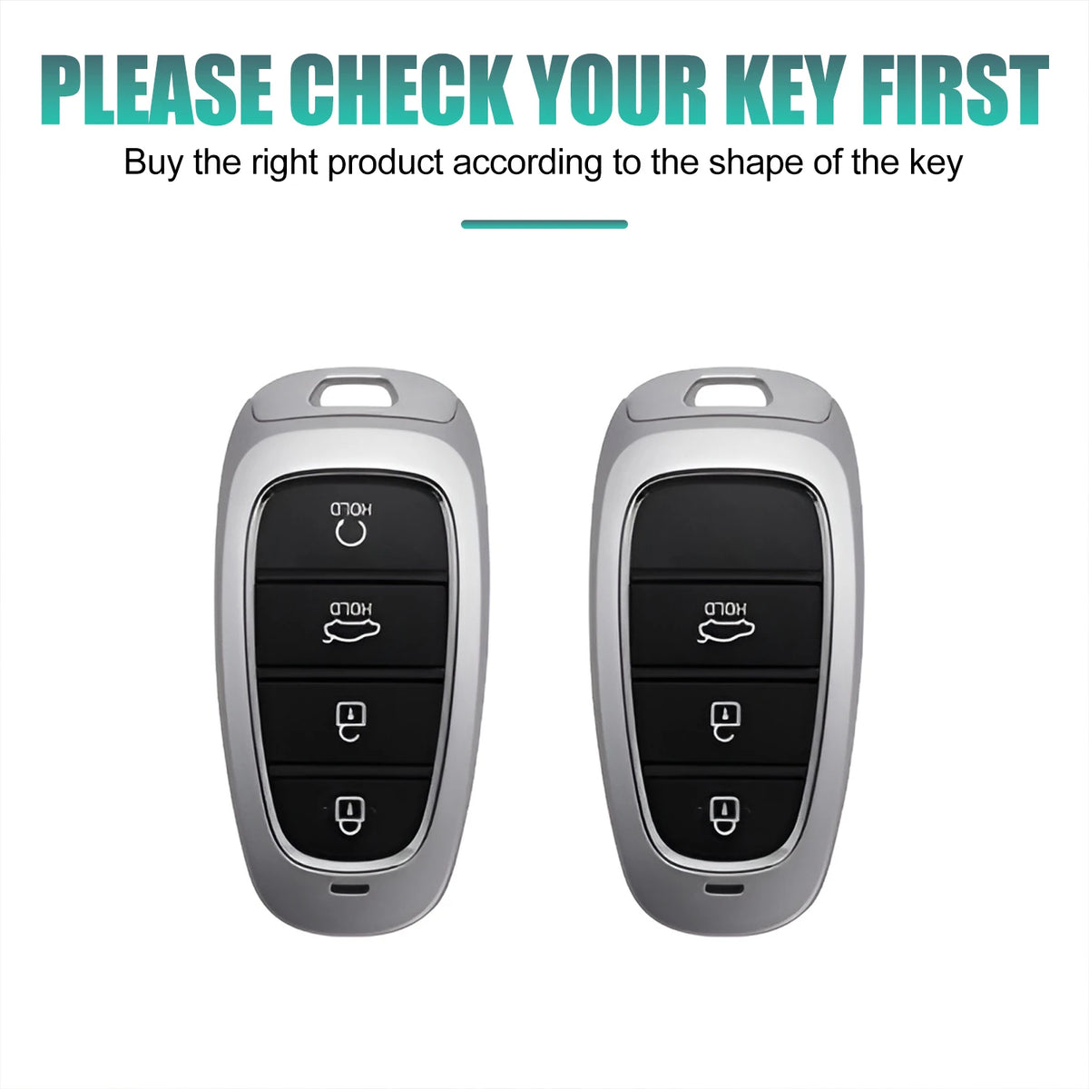 Key Fob Cover for Hyundai Remote Keys, Soft TPU Case for Tucson (NX4), Sonata, Santa Fe and Nexo, 6 Color Options