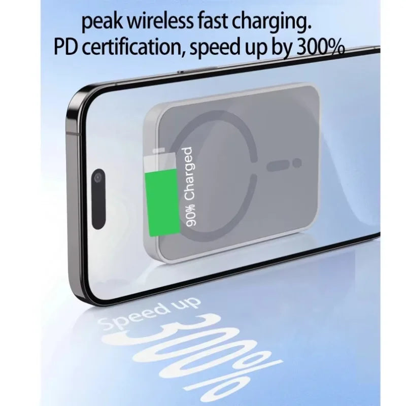 Magnetic Wireless Car Charger Vent Mount, 15W Fast Charging with 360 Degree Ball Joint, for iPhone 12 and Newer, Black or White