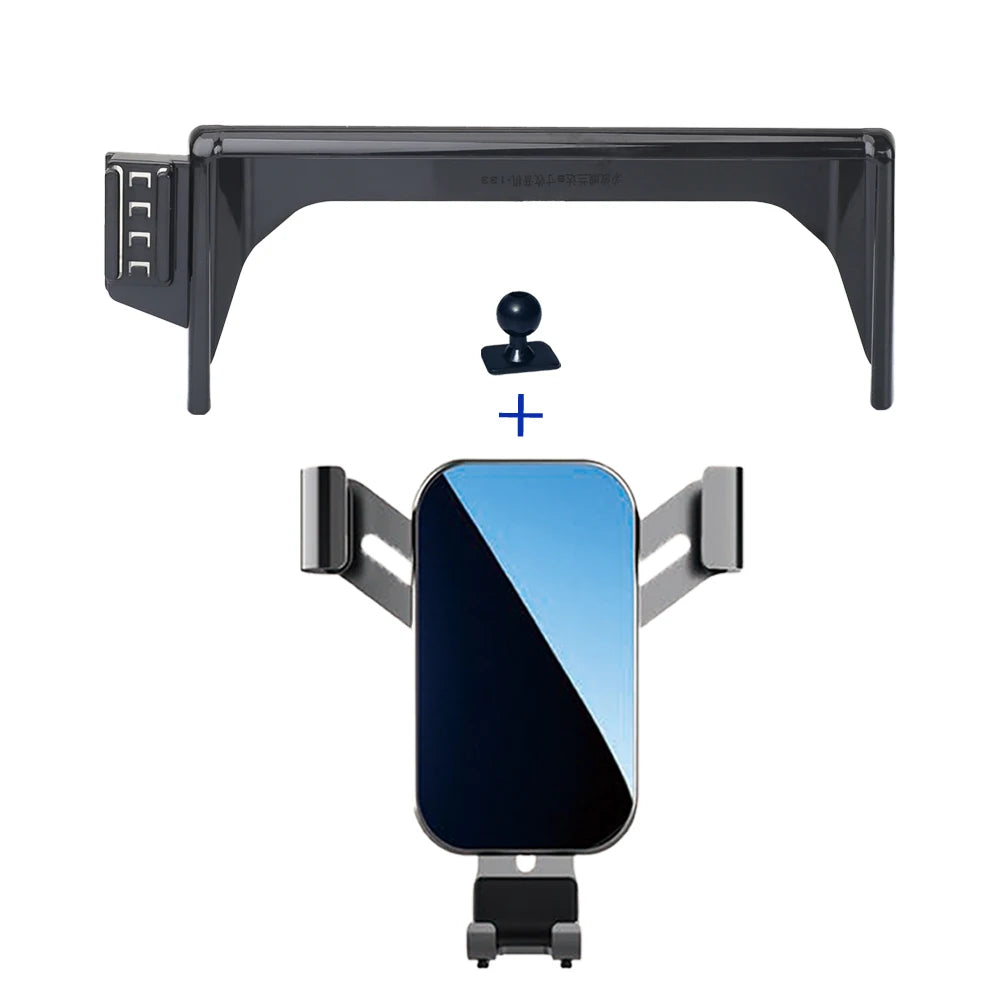 Air Vent Phone Mount for Toyota RAV4 2019-2023 (XA50) with 8-Inch Screen, Aluminum or Carbon-Look Holder, 15W Wireless Charger Option
