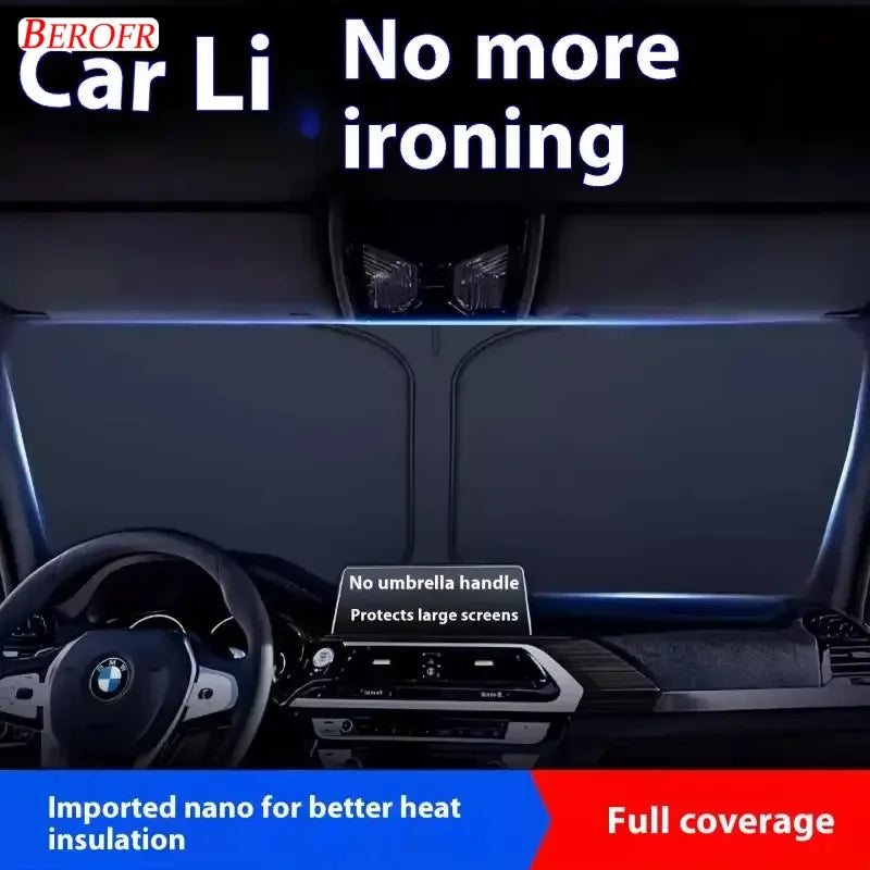 Windshield Sun Shade for Toyota Camry 2025-2026, Polyester and PVC Front Window Cover for Summer Heat, Choice of Sizes