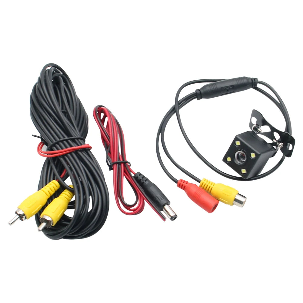 4 LED backup camera with video and power cables