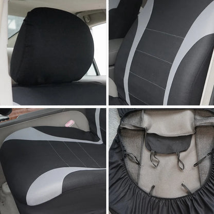Universal Car Seat Covers, Padded Polyester, Front Pair or Full 5 Seat Set for Cars, SUVs and Trucks, 7 Colors