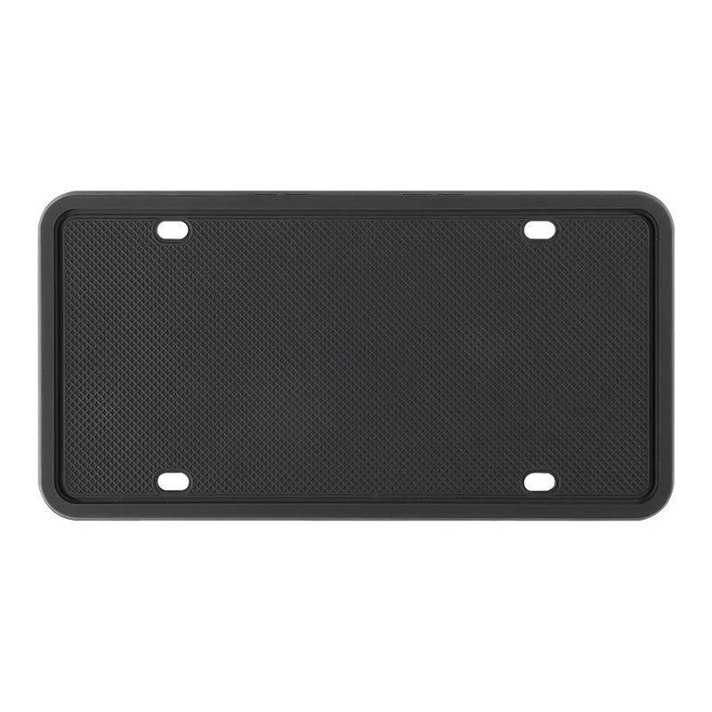 Black silicone license plate frame