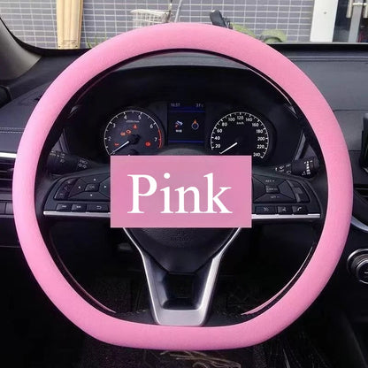 Pink silicone steering wheel cover